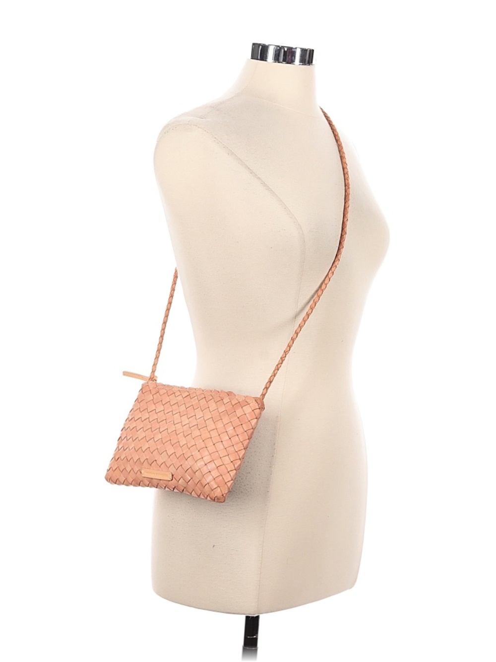 Loeffler Randall Marison Crossbody Woven Leather Tan Desert Sand Small $195 - Picture 4 of 17